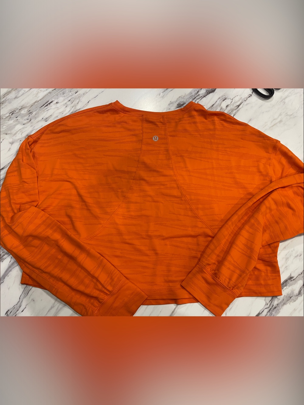 lululemon athletica Orange Long Sleeve Tee